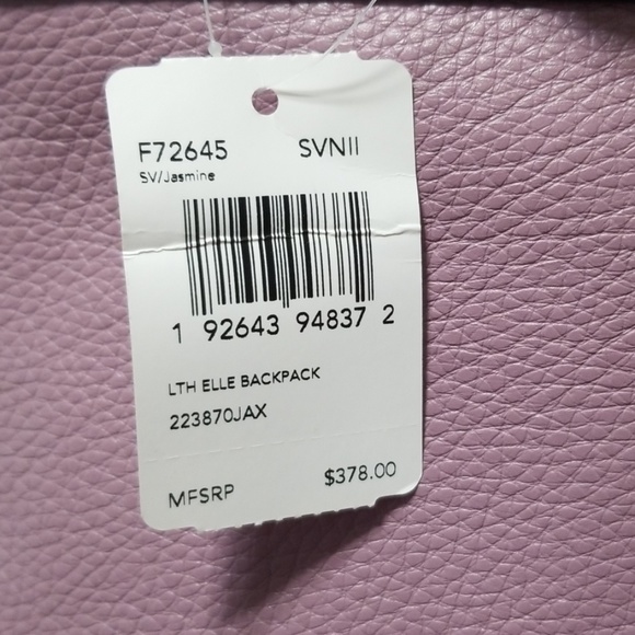 Coach Elle Backpack F72645 Jasmine NWT - Picture 4 of 8